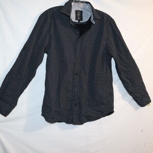 Black Button Down Shirt Youth Boy's Large